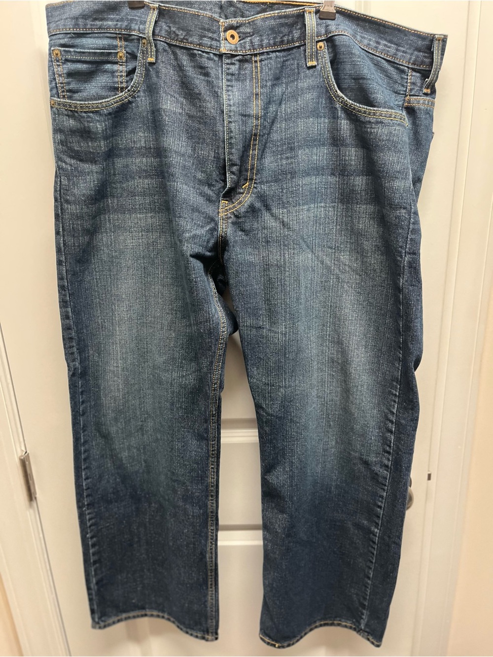 Levi's 569 Loose Straight Jeans Men's 40x30 (act 43x29) Dark Whiskered cotton